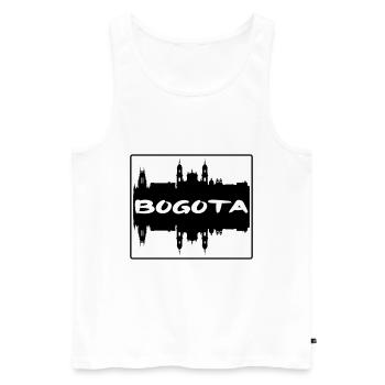 Bogota Kolumbien Skyline Silhouette Reise Souvenir - Männer Premium Bio Tank Top - Weiß - Vorne - AI Model Male 178 light (178cm)