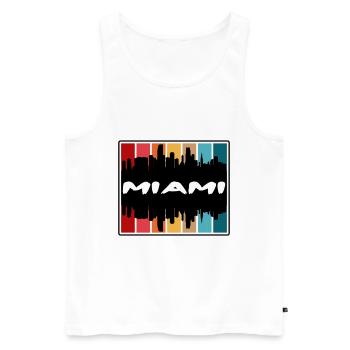 Miami Florida Usa Skyline Silhouette Travel Souven - Männer Premium Bio Tank Top - Weiß - Vorne - Michal (187cm)