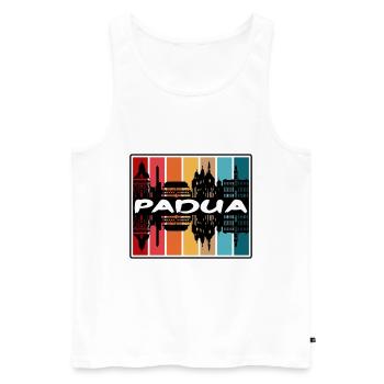 Padua Italien Skyline Silhouette Reise Souvenir - Männer Premium Bio Tank Top - Weiß - Vorne - AI Model Male 178 light (178cm)
