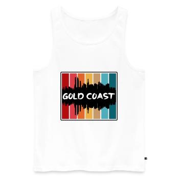 Gold Coast Australien Skyline Silhouette Reisen Sou - Männer Premium Bio Tank Top - Weiß - Vorne - Michal (187cm)