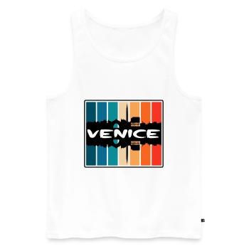 Venedig Italien Skyline Silhouette Reise Souvenir - Männer Premium Bio Tank Top - Weiß - Vorne - Michal (187cm)