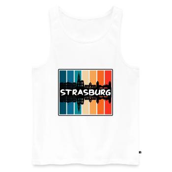 Strasburg Frankreich Skyline Silhouette Travel Souveni - Männer Premium Bio Tank Top - Weiß - Vorne - AI Model Male 178 light (178cm)