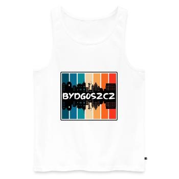Bydgoszcz Polen Skyline Silhouette Travel Souveni - Männer Premium Bio Tank Top - Weiß - Vorne - AI Model Male 178 light (178cm)