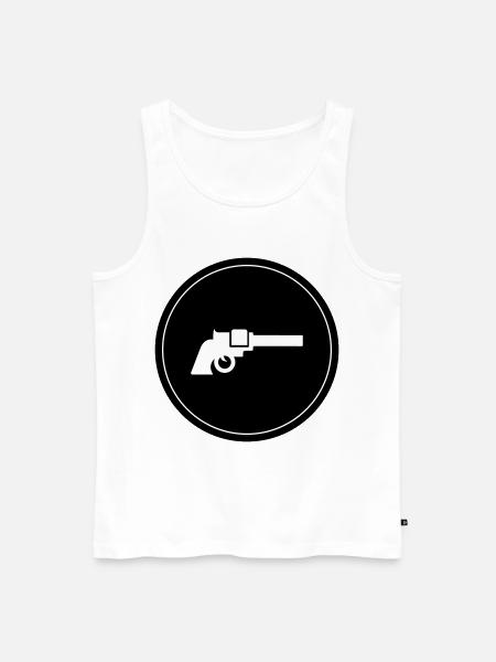 waffe symbol pistole - Männer Premium Bio Tank Top - Weiß