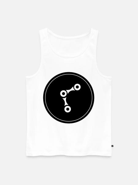 Bicycle Cycling Chain - Men's Premium Organic Tank Top - white