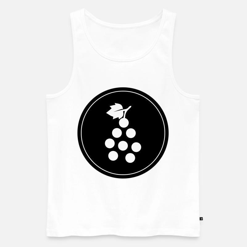 Weintrauben Symbol - Männer Premium Bio Tank Top - Weiß