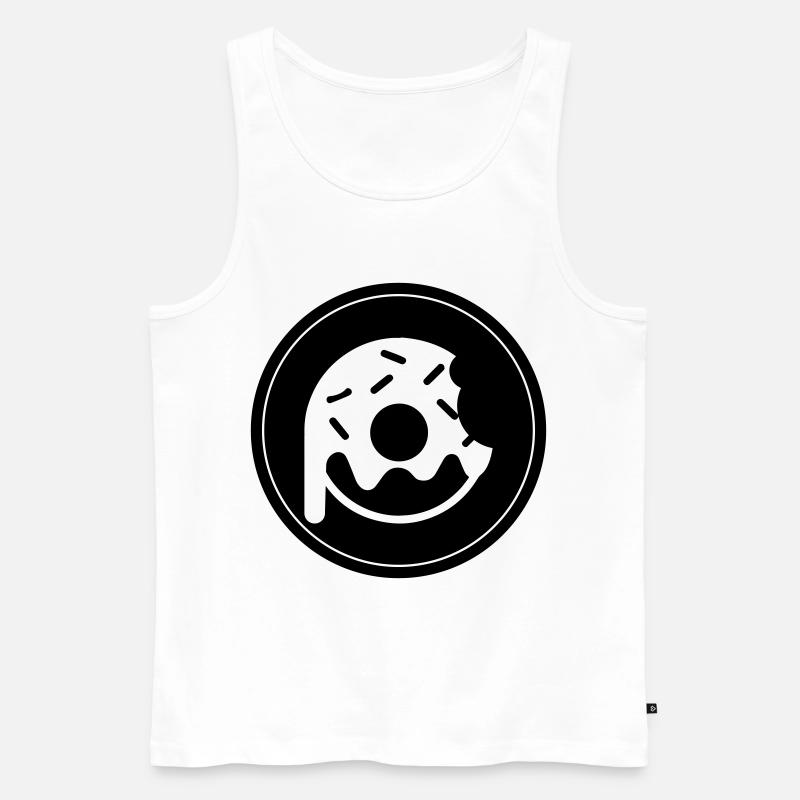 Donut Symbol - Männer Premium Bio Tank Top - Weiß