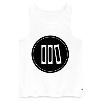 Read books - Men's Premium Organic Tank Top - white - Front - AI Model Male 178 light (178cm)