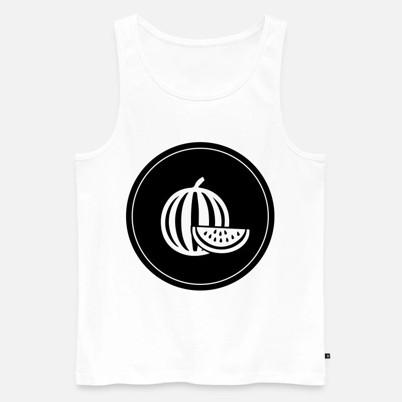 Melone Frucht - Männer Premium Bio Tank Top - Weiß