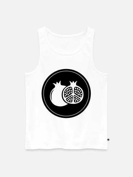 Pomegranate icon - Men's Premium Organic Tank Top - white