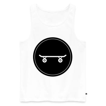 Skateboard Skaters - Débardeur bio Premium Homme - blanc - Devant - AI Model Male 178 light (178cm)