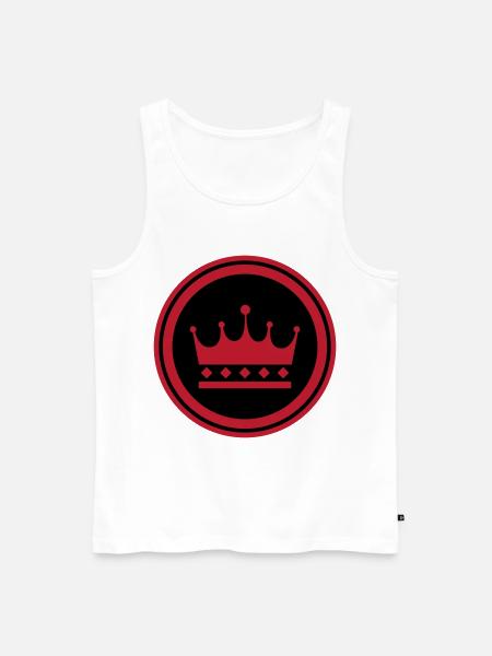 Crown Symbol - Men's Premium Organic Tank Top - white