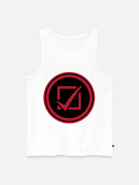 Tick the box - Men's Premium Organic Tank Top - white