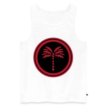 Symbole de la paume - Débardeur bio Premium Homme - blanc - Devant - Michal (187cm)