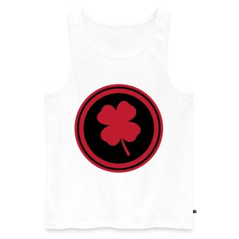 Symbole du trèfle - Débardeur bio Premium Homme - blanc - Devant - Michal (187cm)