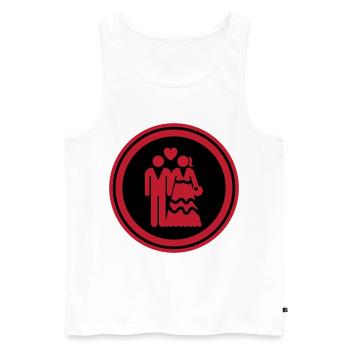 Couple wedding bridal couple - Men's Premium Organic Tank Top - white - Front - AI Model Male 178 light (178cm)