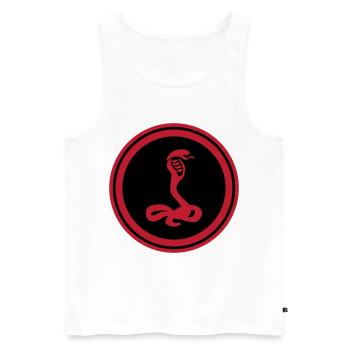 Cobra serpent - Débardeur bio Premium Homme - blanc - Devant - AI Model Male 178 light (178cm)