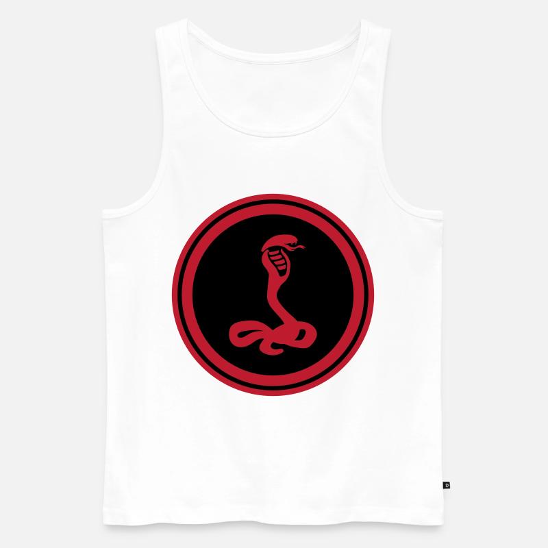Schlange Kobra - Männer Premium Bio Tank Top - Weiß