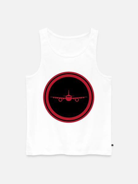 Airplane Symbol - Men's Premium Organic Tank Top - white