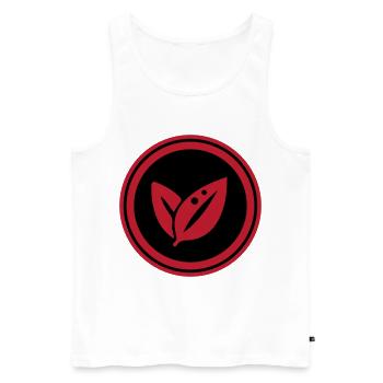 Leaf Ecology - Men's Premium Organic Tank Top - white - Front - AI Model Male 178 light (178cm)