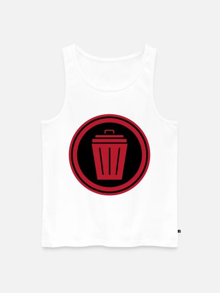 Garbage can icon - Men's Premium Organic Tank Top - white
