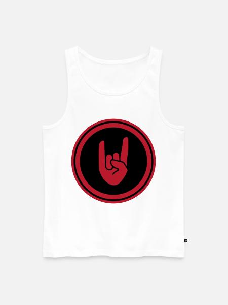 Party Hand Symbol - Men's Premium Organic Tank Top - white