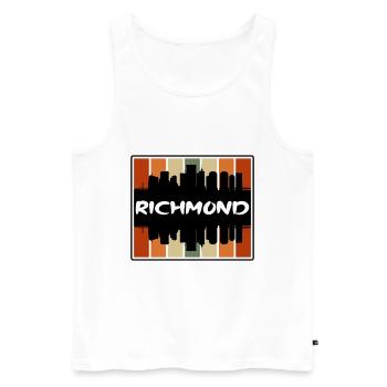 Richmond Virginia USA Skyline Silhouette Reisen So - Männer Premium Bio Tank Top - Weiß - Vorne - Michal (187cm)
