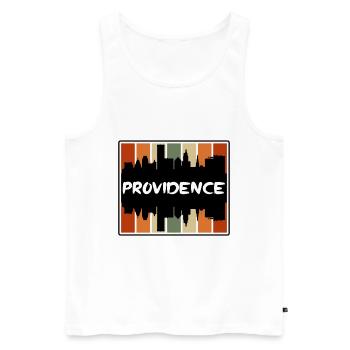 Providence Rhode Island États-Unis Skyline Silhouette Tra - Débardeur bio Premium Homme - blanc - Devant - AI Model Male 178 light (178cm)
