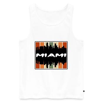 Miami Florida Usa Skyline Silhouette Travel Souven - Männer Premium Bio Tank Top - Weiß - Vorne - Michal (187cm)