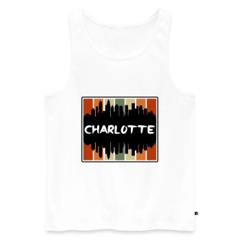Charlotte North Carolina Usa Skyline Silhouette Tr - Men's Premium Organic Tank Top - white - Front - Michal (187cm)