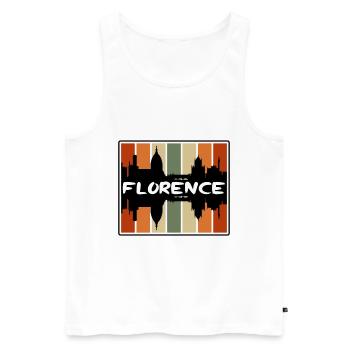 Florenz Italien Skyline Silhouette Reise Souvenir - Männer Premium Bio Tank Top - Weiß - Vorne - Michal (187cm)