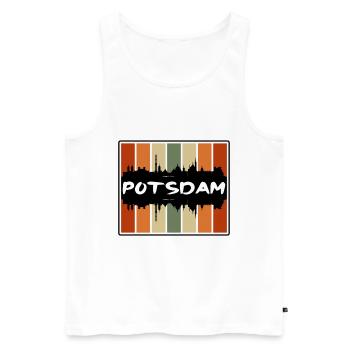 Potsdam Deutschland Skyline Silhouette Reisesouvenir - Männer Premium Bio Tank Top - Weiß - Vorne - AI Model Male 178 light (178cm)