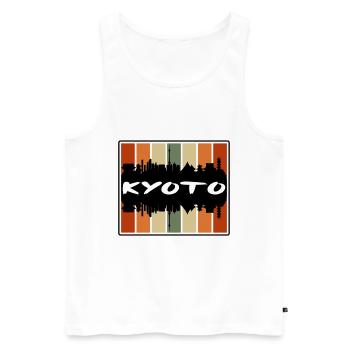 Kyoto Japan Skyline Silhouette Reise Souvenir - Männer Premium Bio Tank Top - Weiß - Vorne - AI Model Male 178 light (178cm)