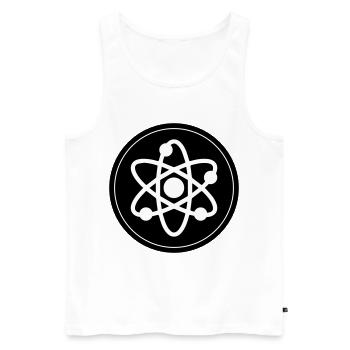 Cercle de symboles atomiques - Débardeur bio Premium Homme - blanc - Devant - Michal (187cm)