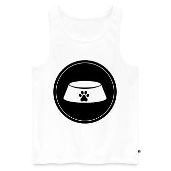 Napf Dog Circle - Men's Premium Organic Tank Top - white - Front - Michal (187cm)