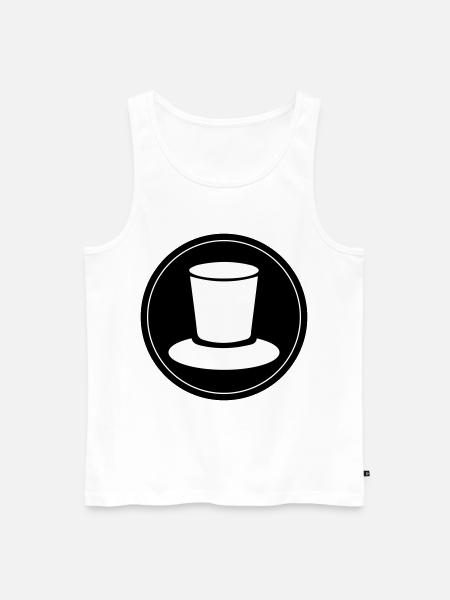 Cylinder Groom Circle - Men's Premium Organic Tank Top - white