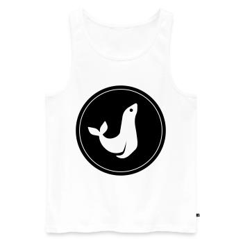 seal animal circle - Men's Premium Organic Tank Top - white - Front - Michal (187cm)