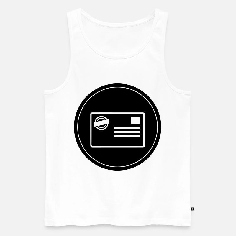 Briefmarke icon Kreis - Männer Premium Bio Tank Top - Weiß