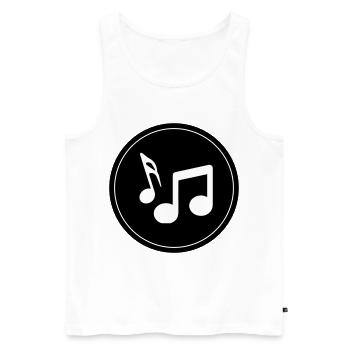 Musical notes - Men's Premium Organic Tank Top - white - Front - AI Model Male 178 light (178cm)