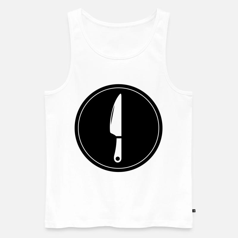 Messer icon - Männer Premium Bio Tank Top - Weiß