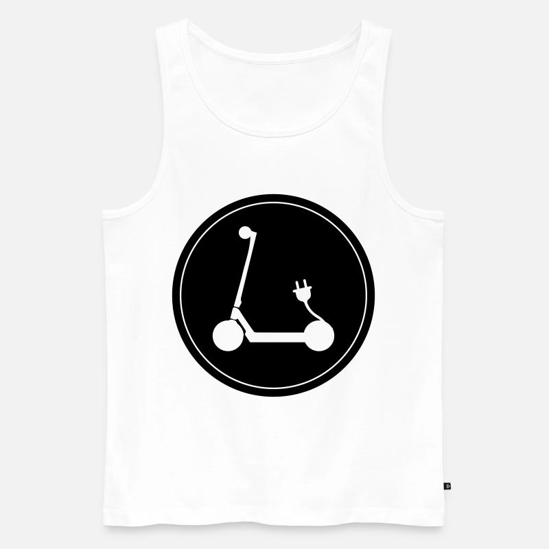E-roller Icon - Männer Premium Bio Tank Top - Weiß