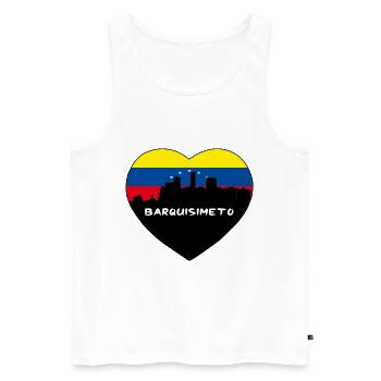 Barquisimeto Venezuela Flagge Skyline Travel Souveni - Männer Premium Bio Tank Top - Weiß - Vorne - Michal (187cm)