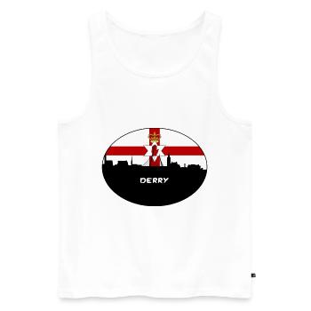 Derry Northern Ireland Flag Skyline Travel Souveni - Men's Premium Organic Tank Top - white - Front - Michal (187cm)