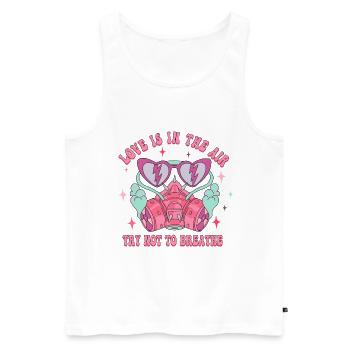 Anti Valentinstag Herz Liebe Geschenkidee Horror - Männer Premium Bio Tank Top - Weiß - Vorne - Michal (187cm)