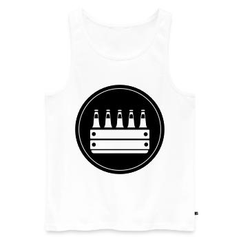 Beer crate crate beer - Men's Premium Organic Tank Top - white - Front - AI Model Male 178 light (178cm)