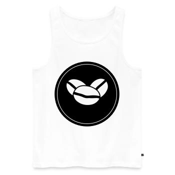 Coffee bean icon - Men's Premium Organic Tank Top - white - Front - AI Model Male 178 light (178cm)
