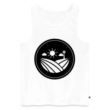 Farm Farmer - Men's Premium Organic Tank Top - white - Front - Michal (187cm)