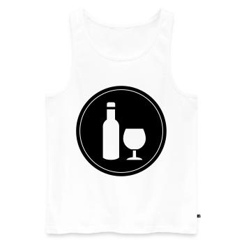 Wine Red Wine - Men's Premium Organic Tank Top - white - Front - AI Model Male 178 light (178cm)