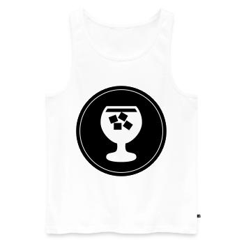 Whisky Icon - Männer Premium Bio Tank Top - Weiß - Vorne - Michal (187cm)