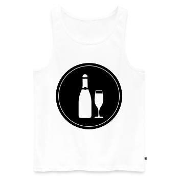 Red Wine Symbol - Men's Premium Organic Tank Top - white - Front - AI Model Male 178 light (178cm)